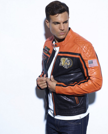 Blouson cuir Homme Perkins - Daytona 73