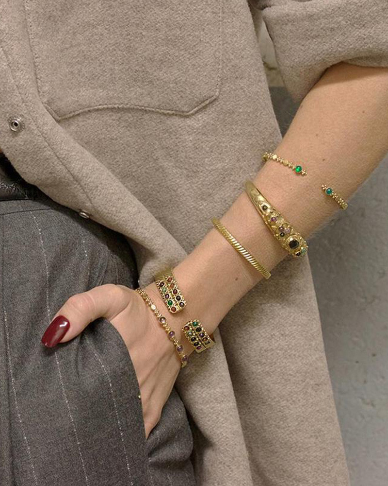 Bracelet manchette double Jasmine - LA2l Bracelet manchette double Jasmine - LA2l