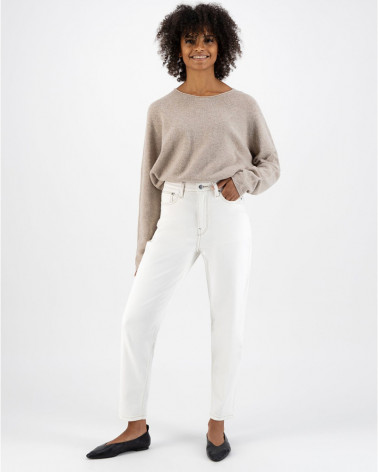 Jean femme Mams Stretch Tapered Off White - Mud Jeans
