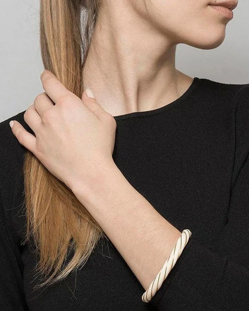 Bracelet résine plaqué or Torsade - LA2l Bracelet résine plaqué or Torsade - LA2l