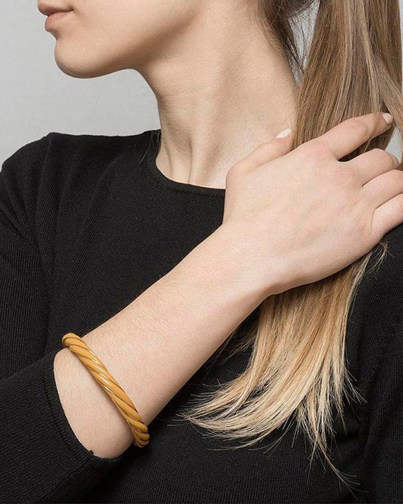Bracelet résine plaqué or Torsade - LA2l Bracelet résine plaqué or Torsade - LA2l