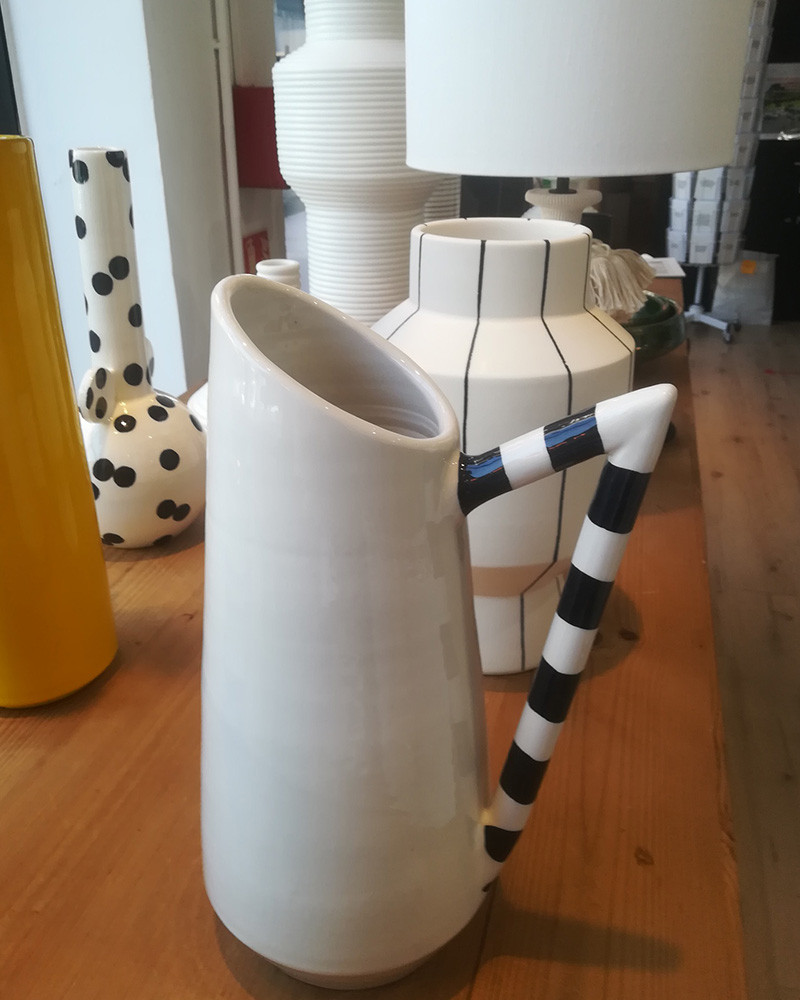 Vase Brocca Stripe Handles - Mani by Britta Herrmann