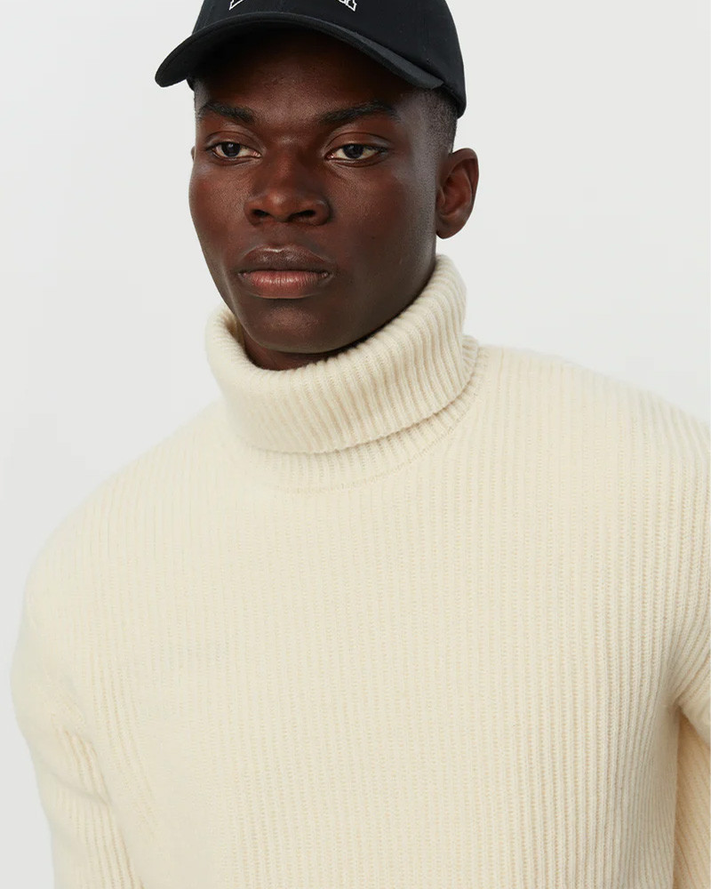 Pull-over col roulé Eddie Wool Rib Rollneck Knit - Les Deux