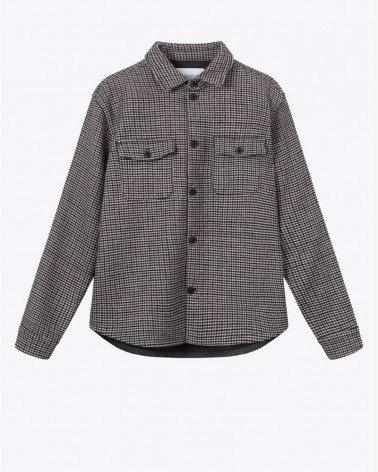 Surchemise Lennon Houndstooth Wool Hybrid Shirt - Les Deux