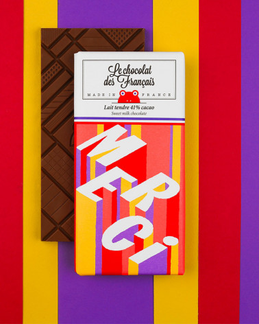Tablette de chocolat 80g Bio au lait - Le chocolat des Français