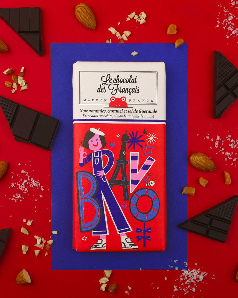 Tablette de chocolat 80g Bio noir - Le chocolat des Français