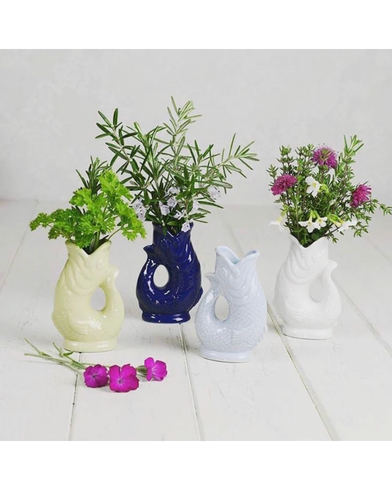 Carafe vase poisson en céramique Guggle - Gluckigluck