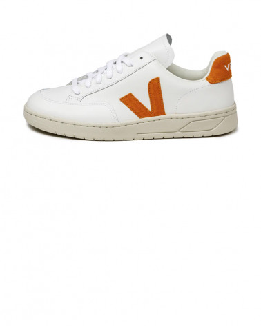 Sneakers homme V-12 Leather Extra White Pumpkin- Veja