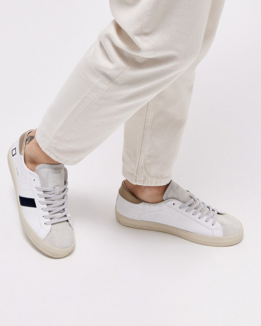 Sneakers homme Hill Low Vintage Calf White-Metal - D.A.T.E.