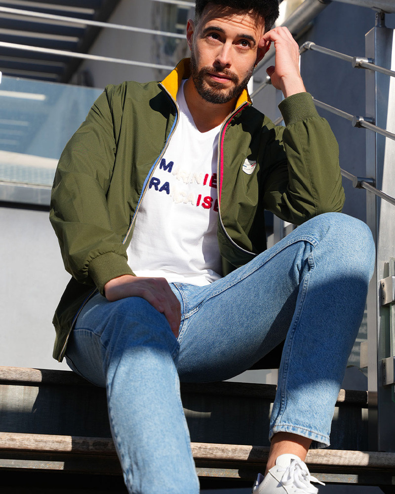 Veste marinière top homme