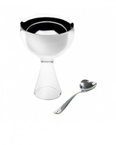 Coupe à glace et cuillère en acier Big Love - Alessi