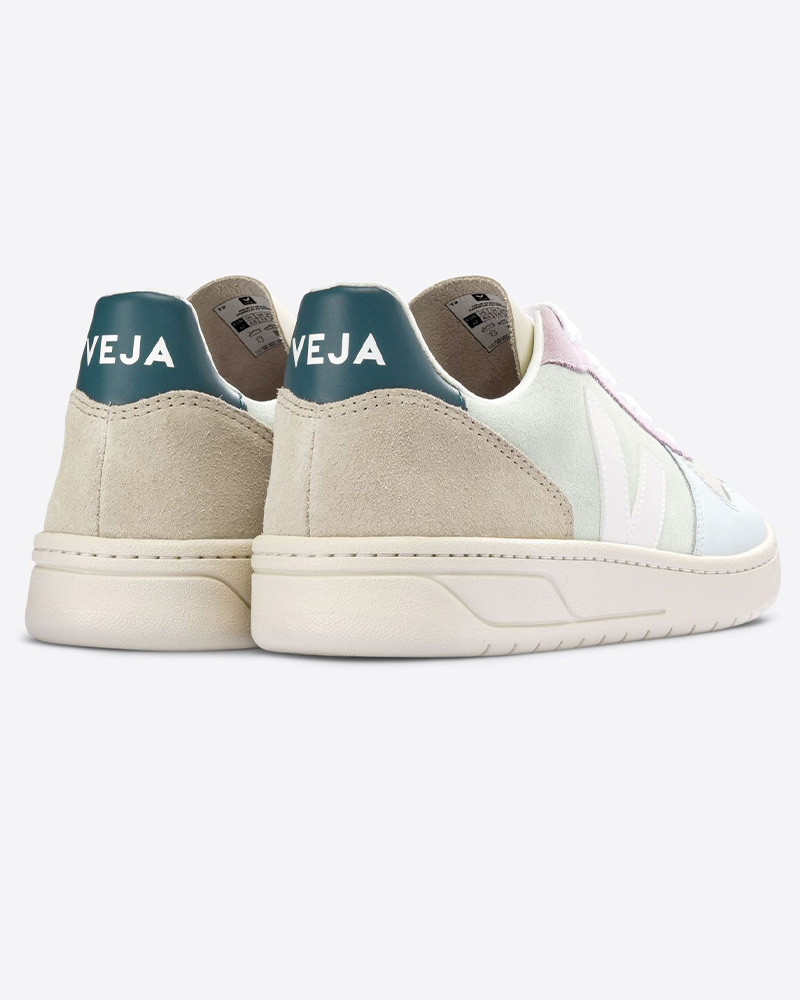 Sneakers femme V-10 Suède Jade White Multico - Veja