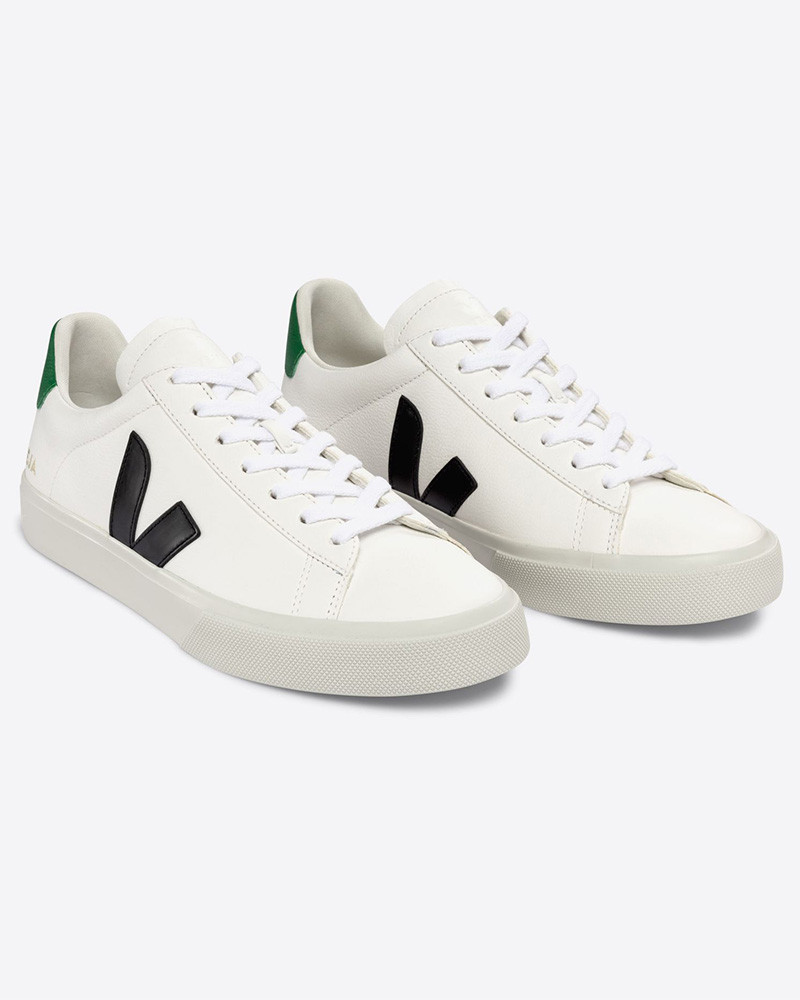 Sneakers homme Campo Chromefree Extra White Black Emeraude - Veja