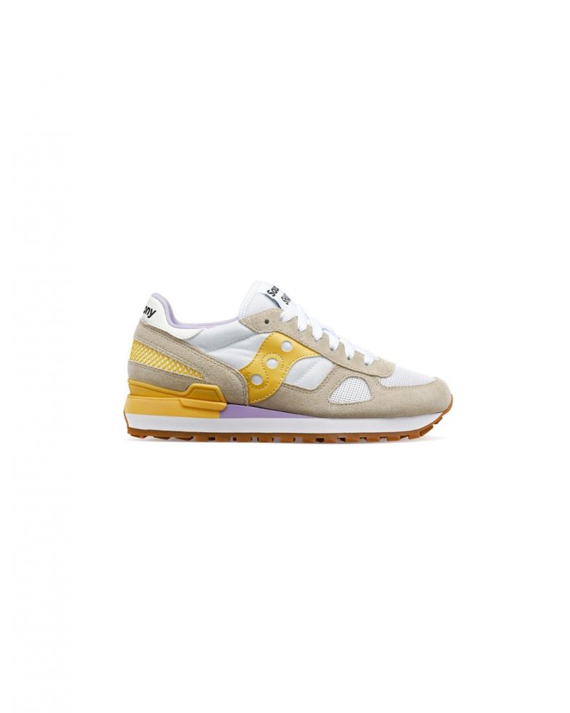 Sneakers Femme Shadow Original White/Gold - Saucony