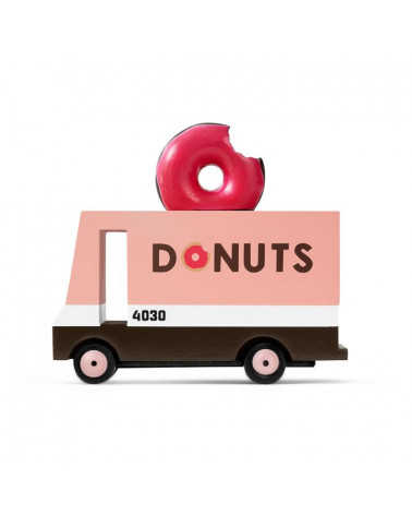 Véhicule en bois Donut Van Pink  - Candylab