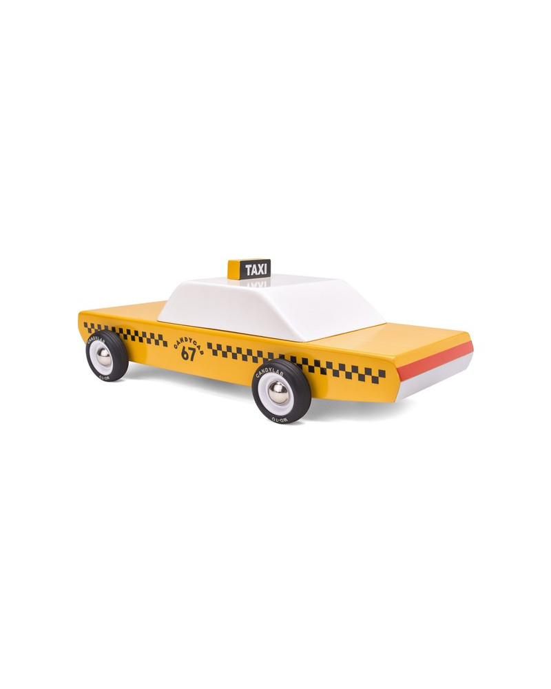 Voiture en bois Yellow Taxi Grand Modèle - Candylab
