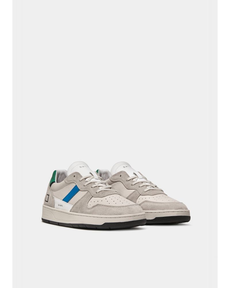 Sneakers homme Court 2.0 Vintage Calf Beige and White M 10D - D.A.T.E. Sneakers homme Court 2.0 Vintage Calf Beige and White M 10D - D.A.T.E.