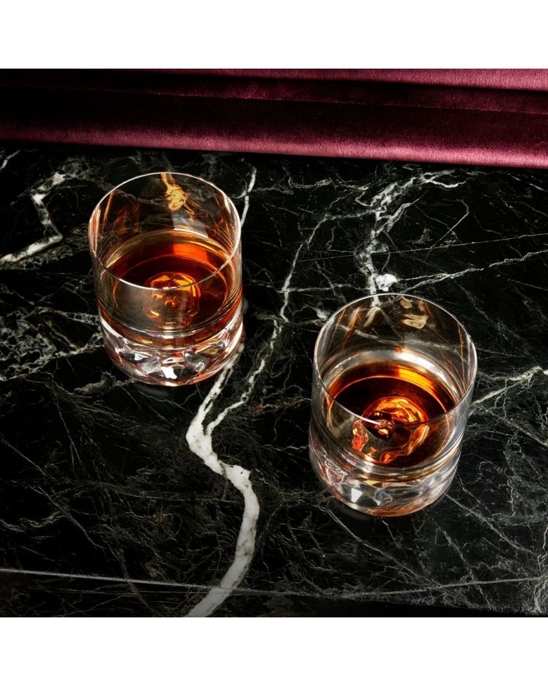 Lot de deux verres à whisky Shade avec une tête de mort - Nude Glass