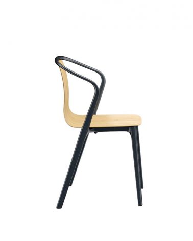 Chaise Belleville Armchair Wood Chêne naturel - Vitra