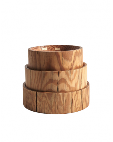 Set de 3 Corbeilles Natural en Pin - Ethnicraft