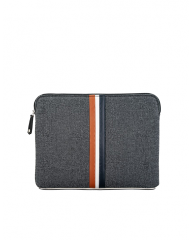 Pochette en tissu et cuir multi 13 pouces - Entre 2 Rétros