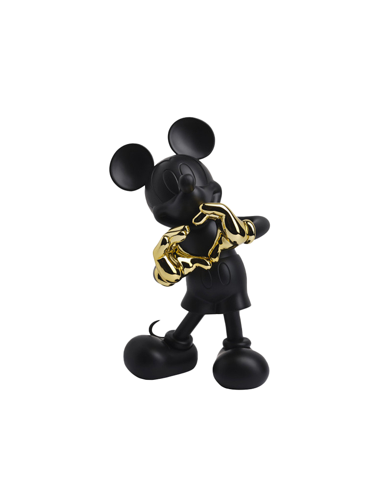 Statue Mickey en résine dorée 80 cm