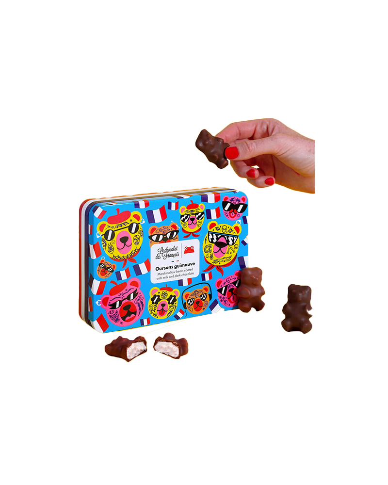 Boîte de 12 oursons guimauve Bio - Le chocolat des Français