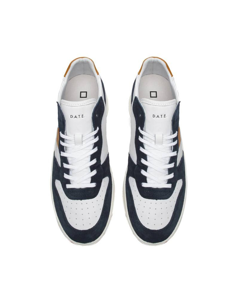 Baskets homme Court 2.0 Mid White Cuoio D.A.T.E