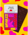Tablette chocolat noir et éclats de fève de cacao "Voulez-vous coucher avec moi?" - Le Chocolat des Français