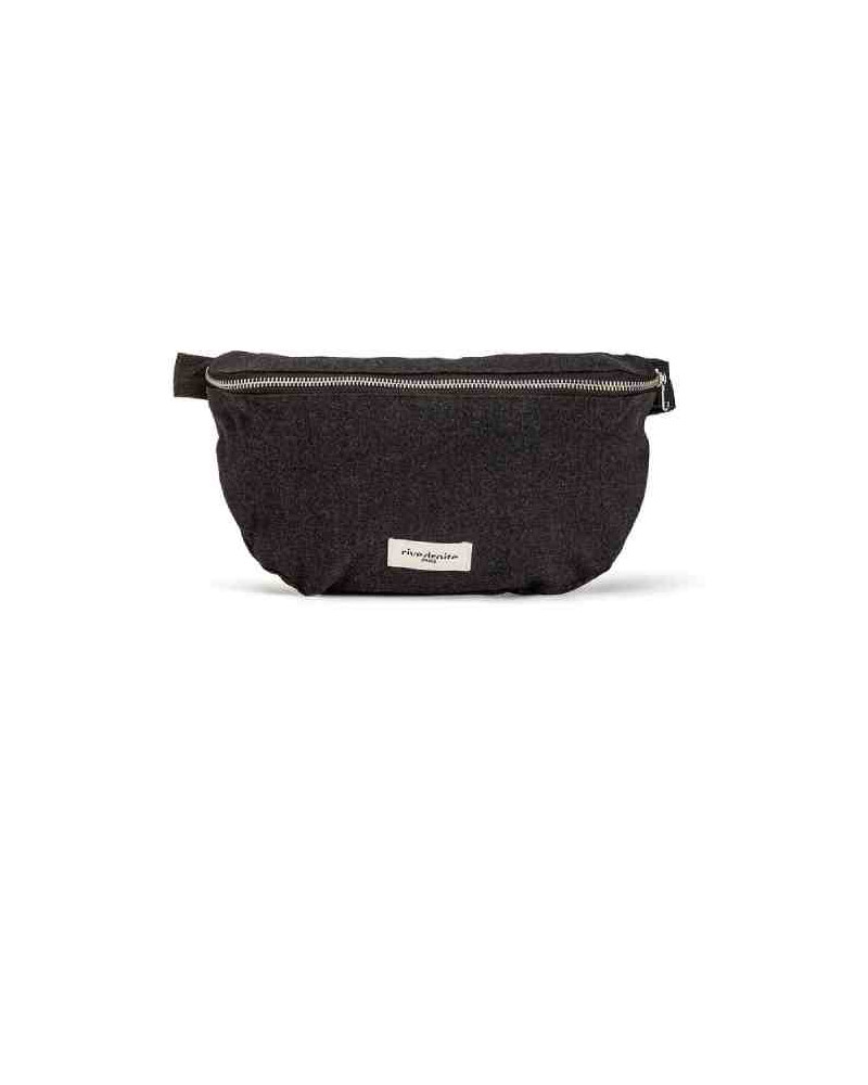 Sac banane Custine Noir en coton recyclé - Rive Droite I Trentotto