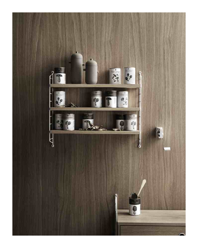 Etagère murale String Pocket trois étagères en bois naturel