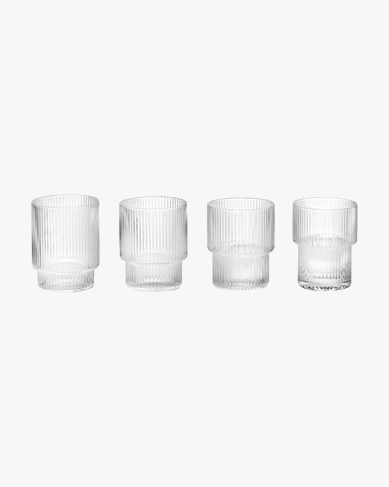 Ripple Glass set of 4 - Ferm Living Ripple Glass set of 4 - Ferm Living