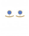 Boucles d'oreilles en deux parties Comète Bleu Mykonos - Bangle Up