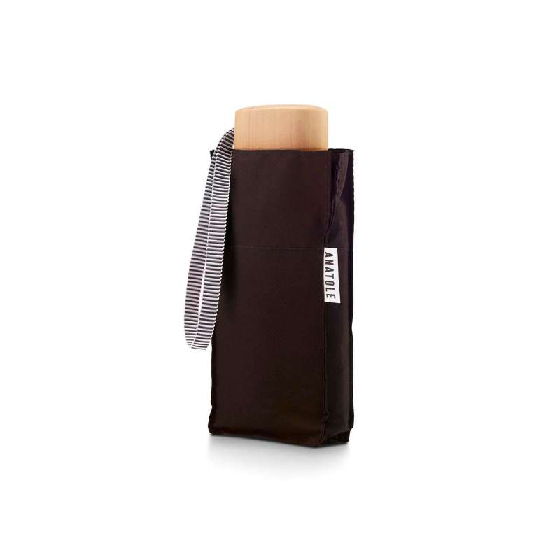 Mini Parapluie Anatole Chocolat Noir – Micro & Solide – EDWIGE