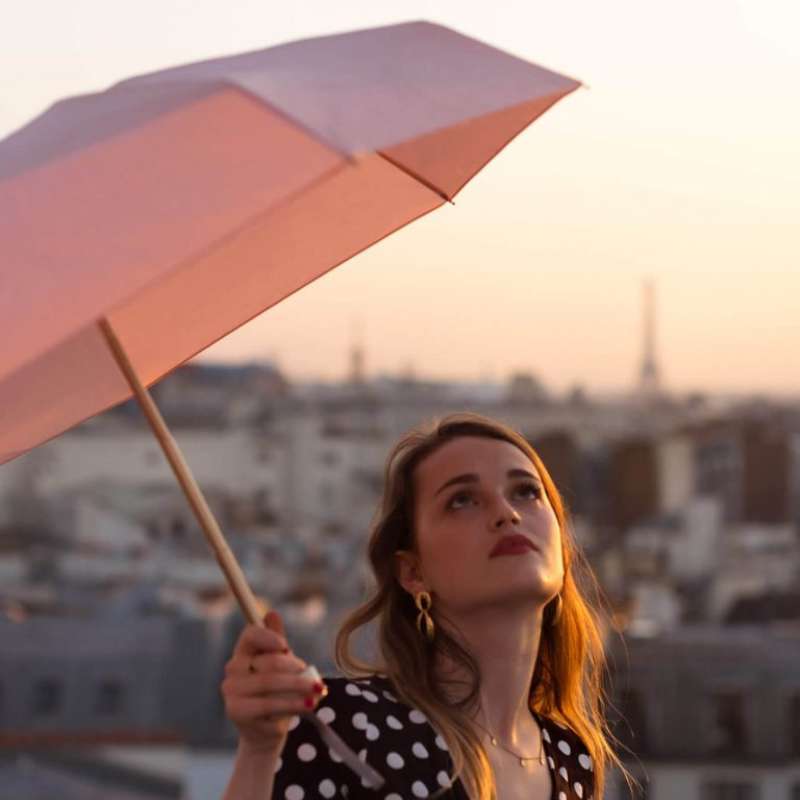 Mini Parapluie Anatole Rose – Micro & Solide – MADELEINE