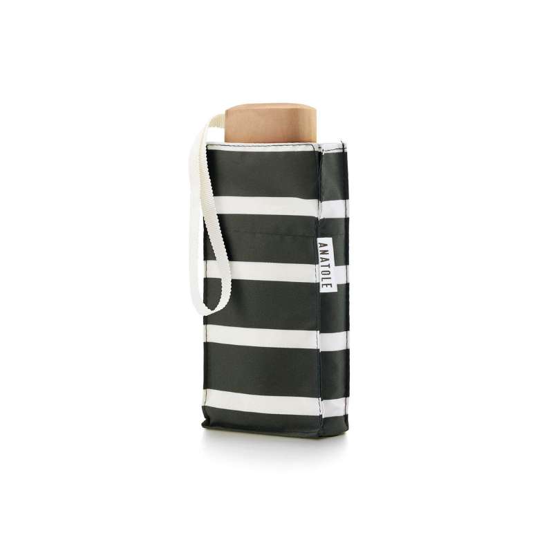 Mini Parapluie Anatole Kaki Rayures Blanches « Marinière » – Micro & Solide – CHARLES