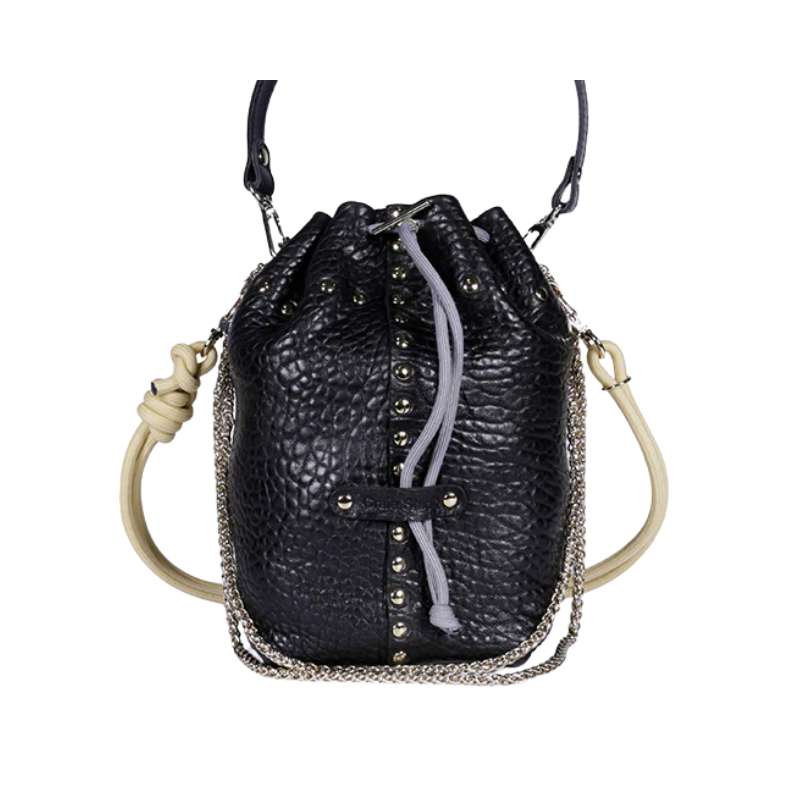 Sac Beco Stud Craie Studio | Sac seau en cuir