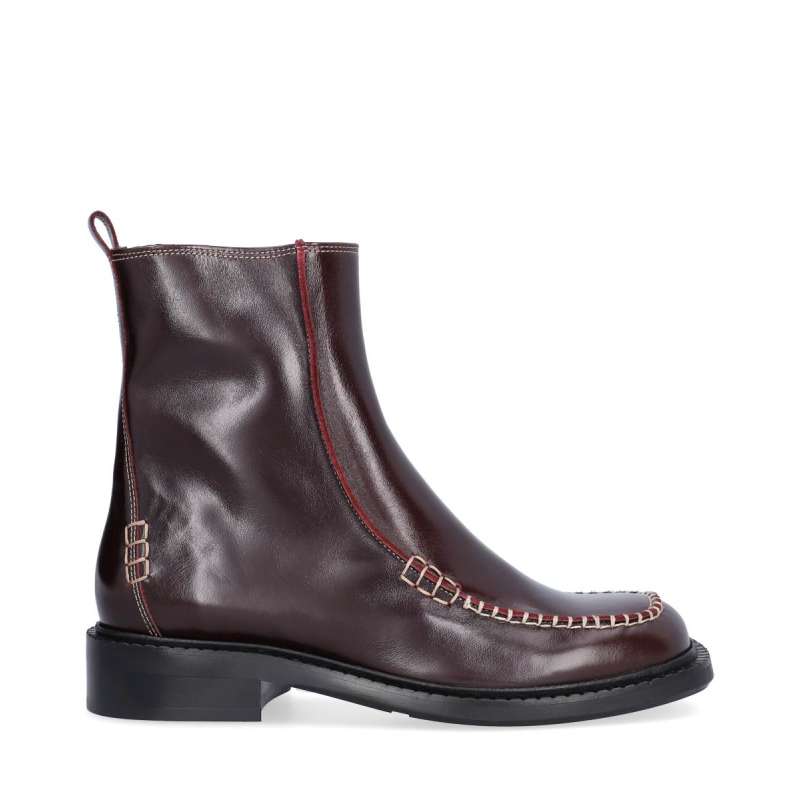 Bottines en cuir zippées à surpiqûres - BilliBi