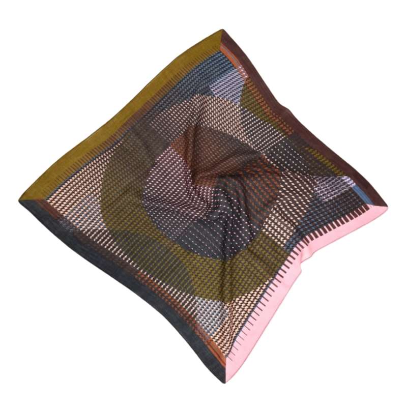 Carré Op Mapoésie – Foulard graphique en coton | Trentotto