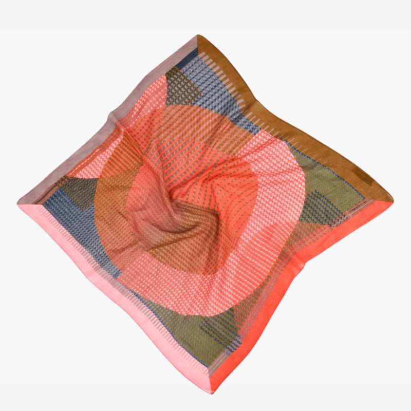 Carré Op Mapoésie – Foulard graphique en coton | Trentotto