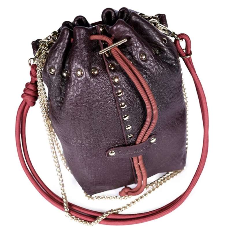 Sac Beco Stud Craie Studio | Sac seau en cuir