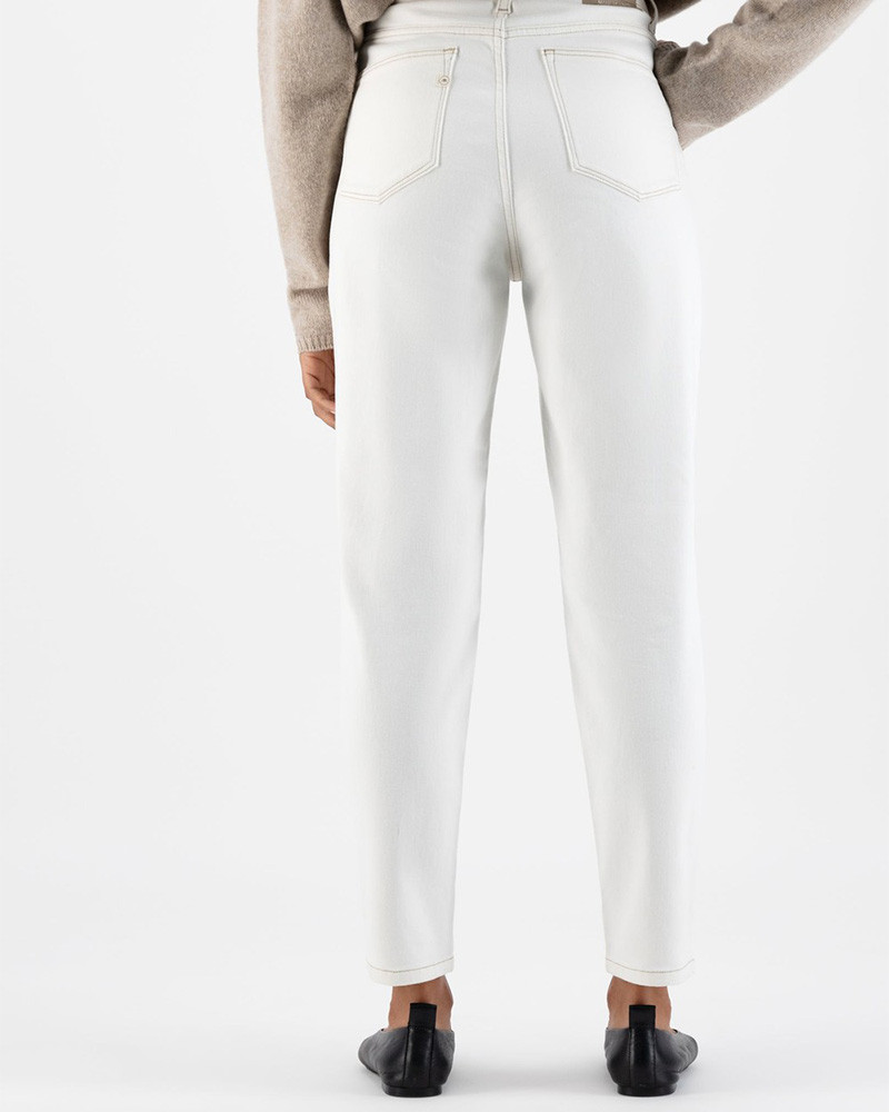 Jean femme Mams Stretch Tapered Off White Mud Jeans