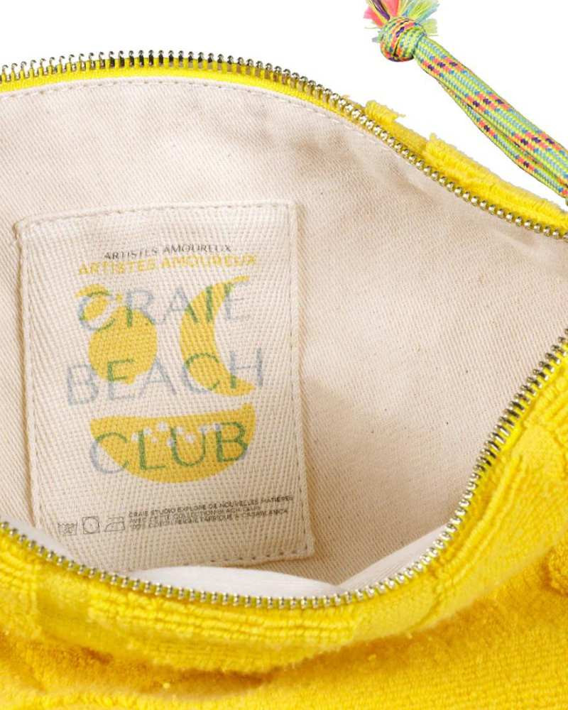 Pochette Mini Sable Li eponge Fruit Jaune Craie Studio