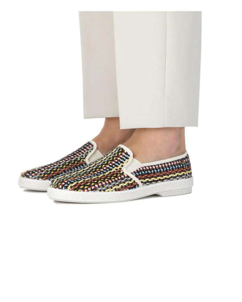 Chaussures Mocassin en tissu tresse ajoure Lord Rivieras