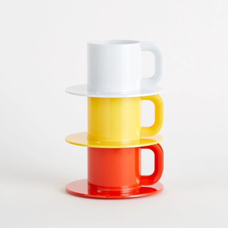 Set 6 Tasses à Espresso Ginseng 100 Ml Avec Soucoupes - Verre Transparent Morola Caffè Italiano